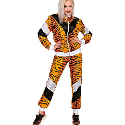 Neon 80S Verryttelypuku Virheellinen tiikeri tulostaa