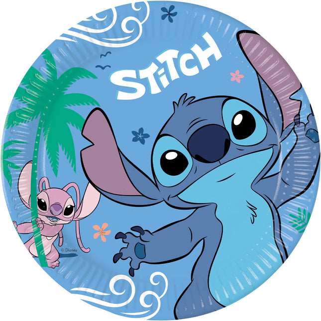 Stitch lautaset paperi 23cm 8kpl