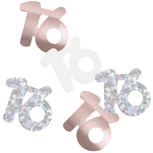 16 vuoden konfettipussi Rose Gold 14gr