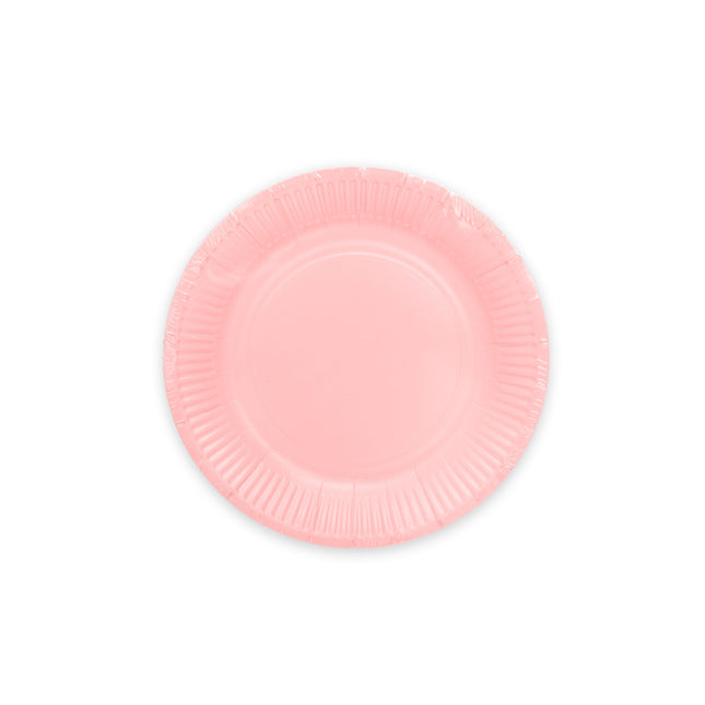 Vaaleanpunaiset lautaset paperi 18cm 20kpl