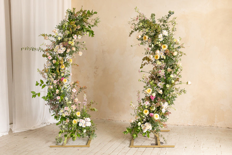 Kultainen tausta kehys Half Arch 2kpl