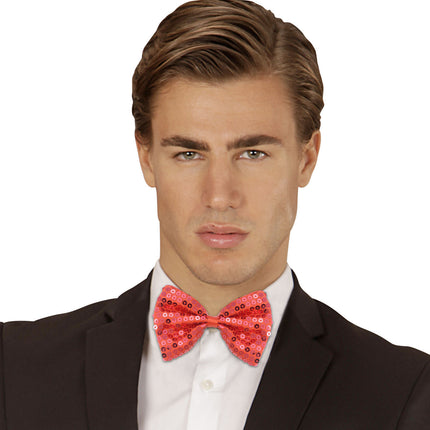 Punainen keula paljetteja