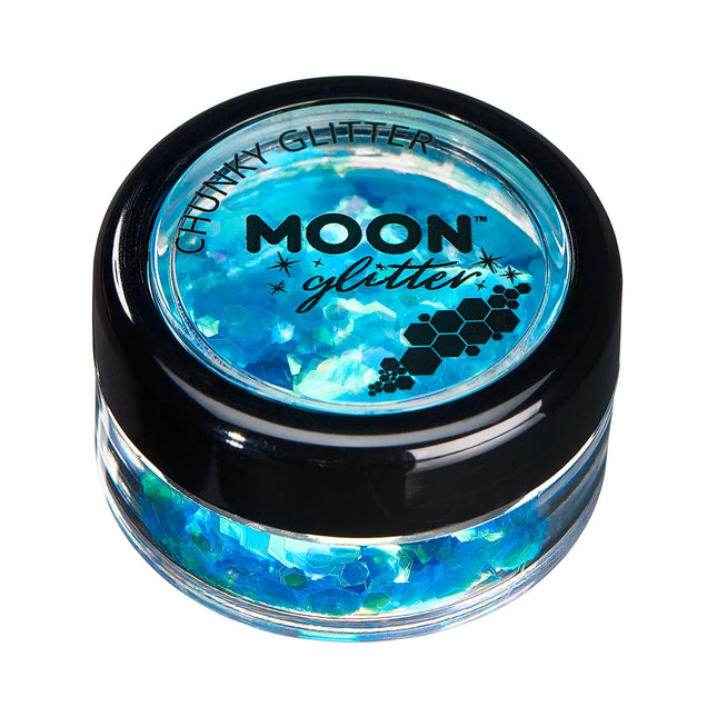 Moon Glitter Iridescent Chunky Glitter Sininen 3 g
