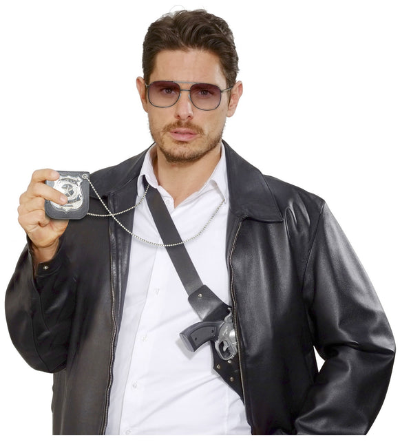 Poliisi kaulakoru musta hopea