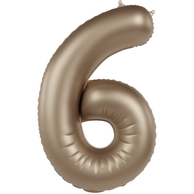 6 vuoden kuva ilmapallo kultainen 86cm