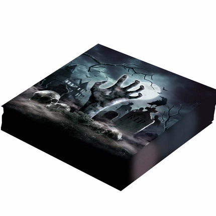 Halloween hautausmaa lautasliinat 33cm 12kpl