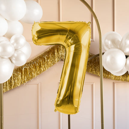 7 vuoden kuva ilmapallo kultainen tyhjä 72cm