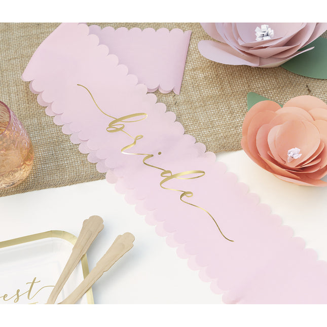 Polttariporukan juhlien liuska kultainen vaaleanpunainen 1.56m