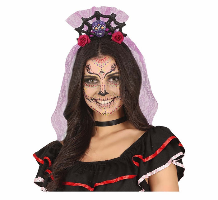 Dia De Los Muertos hiusnauha hämähäkinverkko