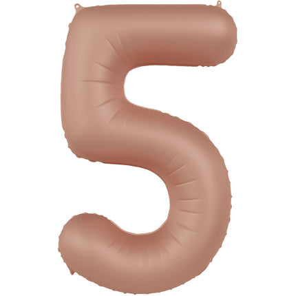5 vuoden kuva ilmapallo Rose Gold Matt 86cm