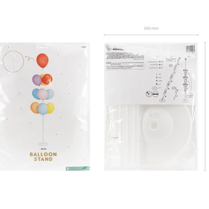 Valkoinen ilmapalloteline 1.6m