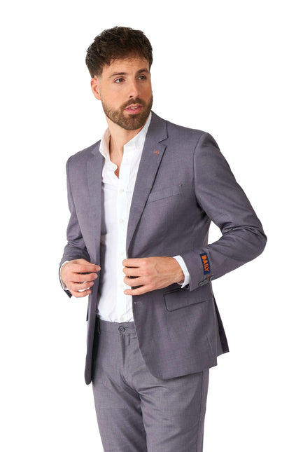 Tummanharmaa puku Miehet OppoSuits