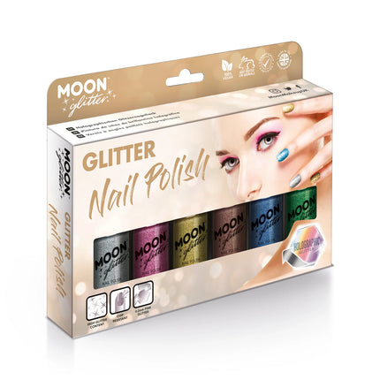 Moon Glitter Holografinen kynsilakka vaaleanpunainen 14ml