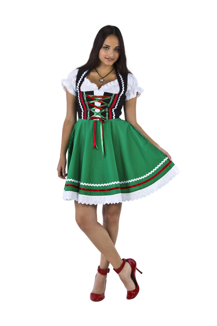 Oktoberfest Dirndl Mekko Oktoberfest Musta Vihreä Hyvät 2 kappaletta