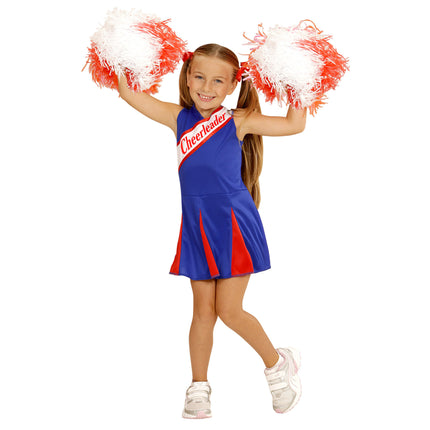 Cheerleader puku sininen punainen tyttö