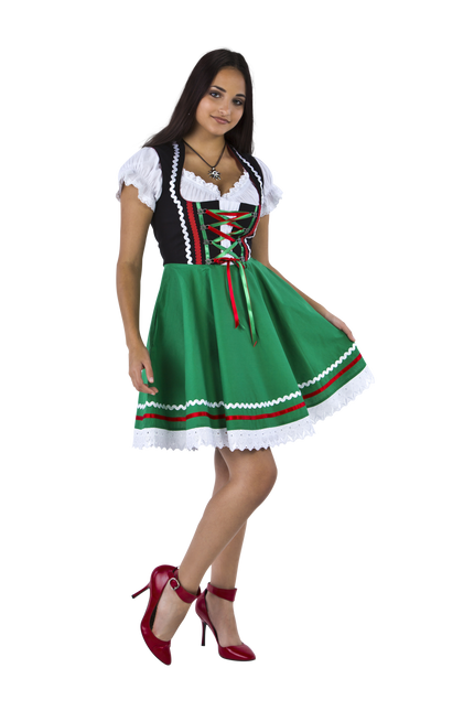 Oktoberfest Dirndl Mekko Oktoberfest Musta Vihreä Hyvät 2 kappaletta