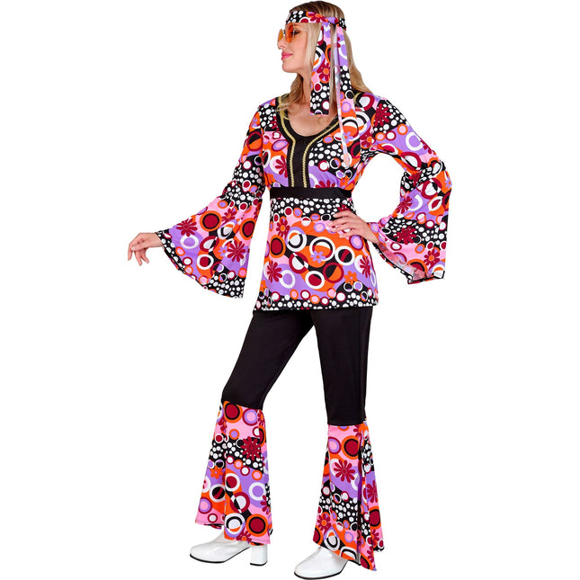 Disco puku vaaleanpunainen naiset 3 osainen