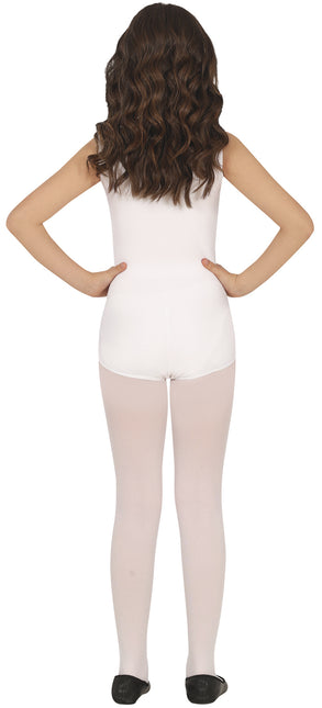 Tytön valkoinen trikoo Hihaton