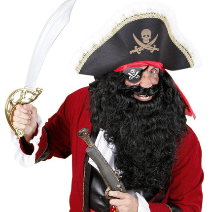 Mustavalkoinen merirosvon silmälappu