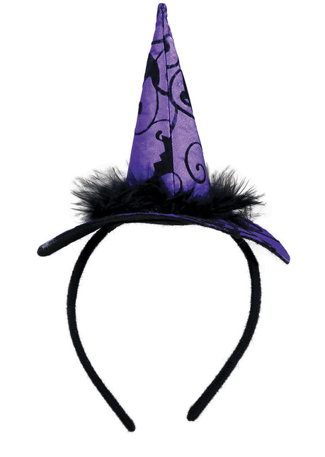 Violetti Halloween hiusnauha noita hattu