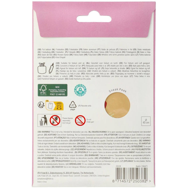 Hyvää syntymäpäivää helium ilmapallo tyhjä 45cm