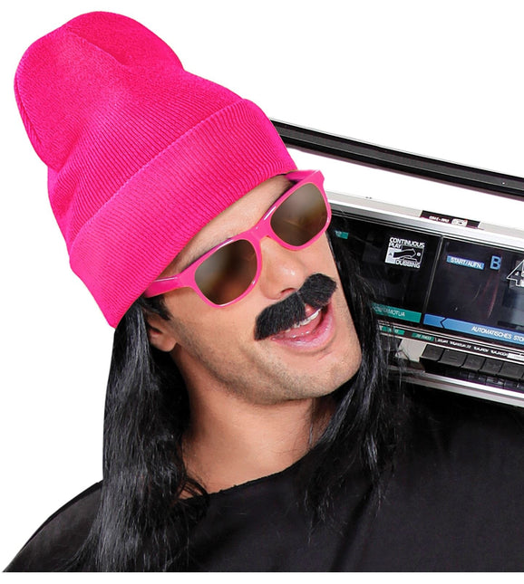 Neon vaaleanpunainen hattu