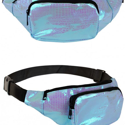 Hip laukku Snake Leather Print Turquois