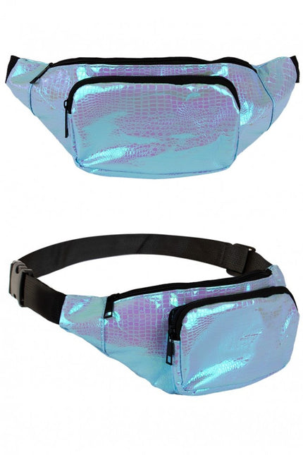 Hip laukku Snake Leather Print Turquois