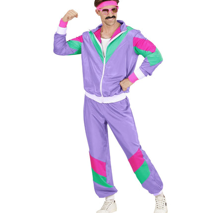 Neon 80S verkkareiden puku Vika lila