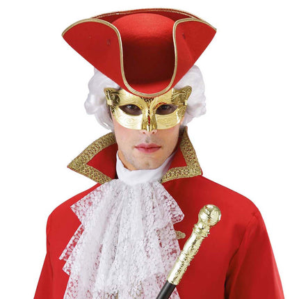 Kultainen silmänympärysnaamio metallinen