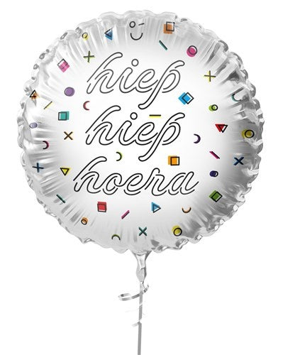 Hip Hip Hip Hip Hooray Helium ilmapallo Valkoinen Tyhjä 45cm