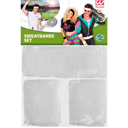 Valkoiset hikinauhat 2 kpl