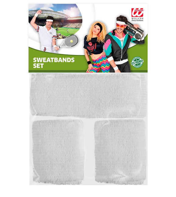 Valkoiset hikinauhat 2 kpl