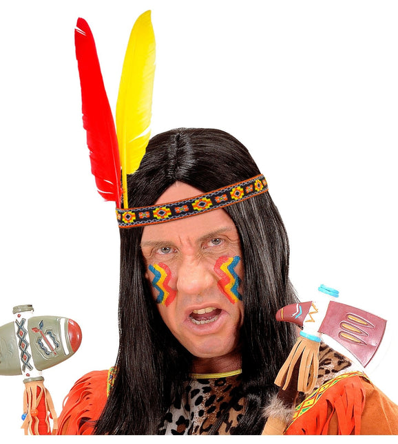 Intialainen hiusnauha Kaksi höyheniä