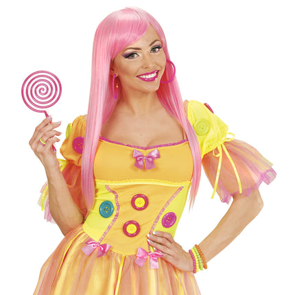 Neon vaaleanpunainen korvakorut sormukset