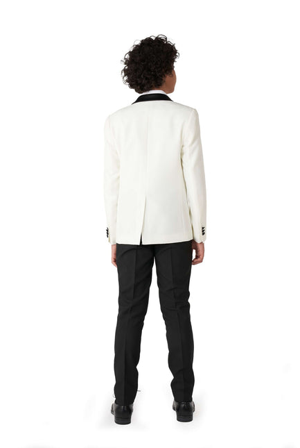 Valkoinen smokki poika teini-ikäinen OppoSuits