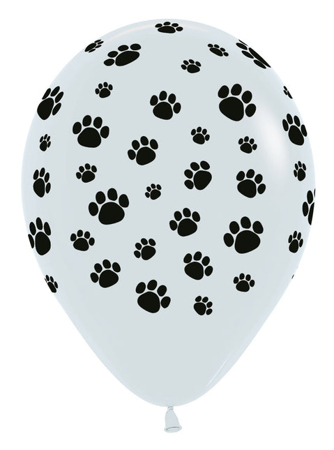 Ilmapallot tassut valkoinen 30cm 25kpl