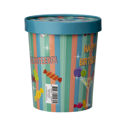 Värillinen karkkitarjotin 60 vuotta 12cm