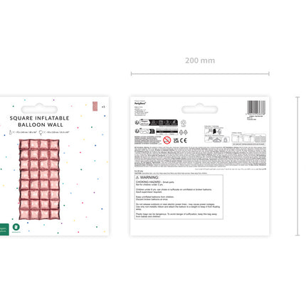 Rose Gold ilmapallot Wall 1.43m