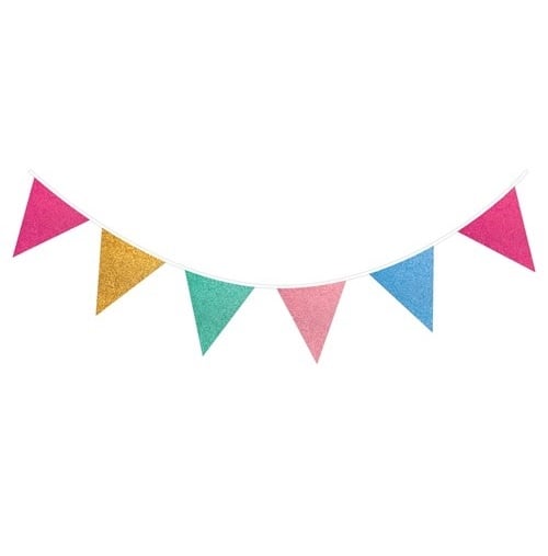 Värilliset kukkaketjut Glitter 6m