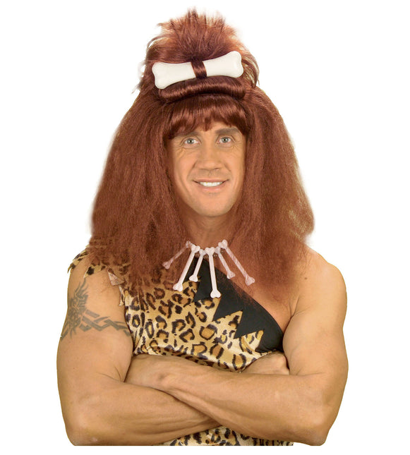 Ruskea peruukki luolamies