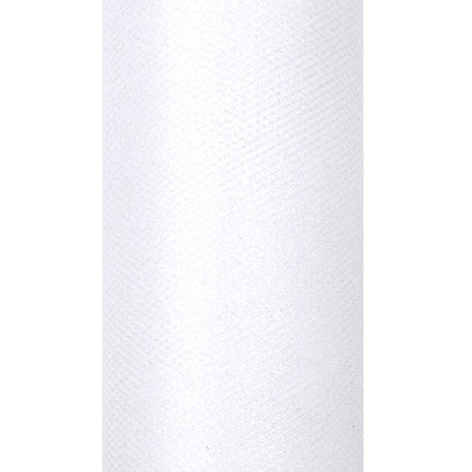Valkoinen Tulle Roll Glitter 15cm 9m