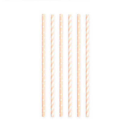 Paperipillit vaaleanpunainen/valkoinen sekoitus 19.7cm 20kpl