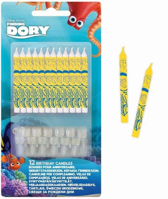 Finding Dory Kaarsjes 9cm 12st van Procos koop je bij Partywinkel