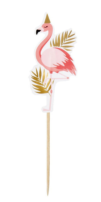 Flamingo Cocktailprikkers 13cm 12st van Boland koop je bij Partywinkel