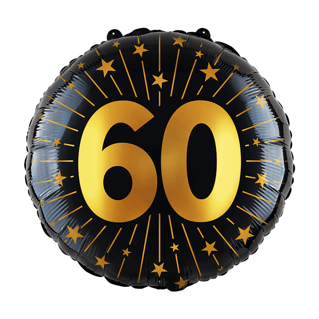 Foilballoon 18" - '60' Golden Celebrations van WeFiesta koop je bij Partywinkel