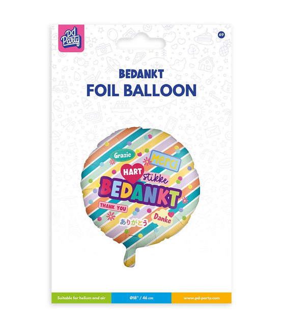 Folie ballon - Bedankt van Paper Dreams koop je bij Partywinkel