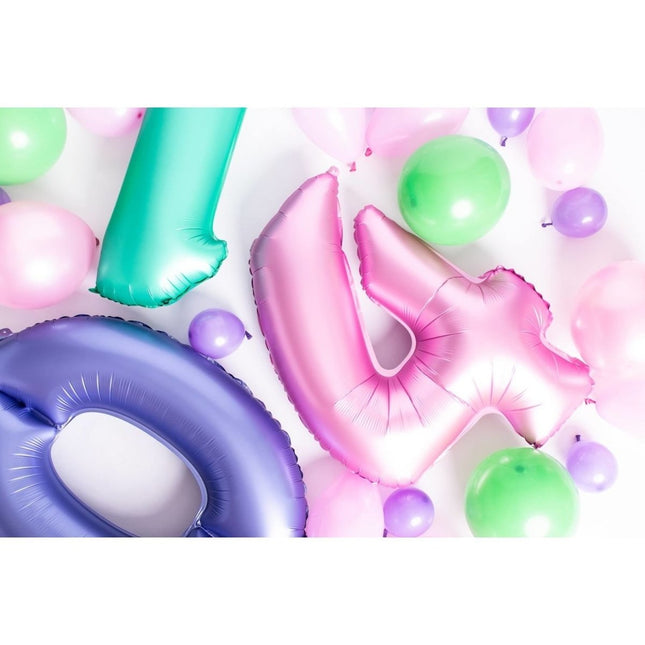 Folie Ballon Cijfer 7 Mat Blauw XL 86cm leeg van Folat koop je bij Partywinkel