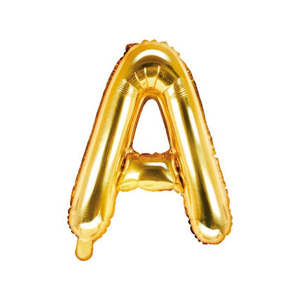 Folie Ballon Letter A Goud Leeg 35cm van Partydeco koop je bij Partywinkel