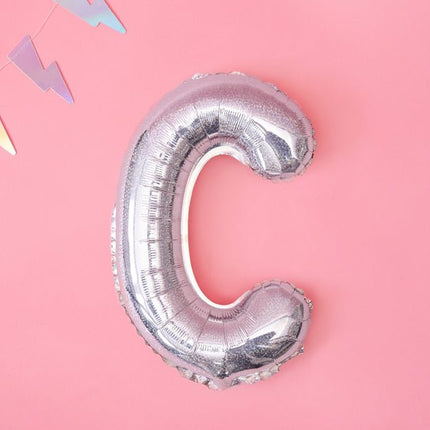 Folie Ballon Letter C Holografisch Leeg 35cm van Partydeco koop je bij Partywinkel
